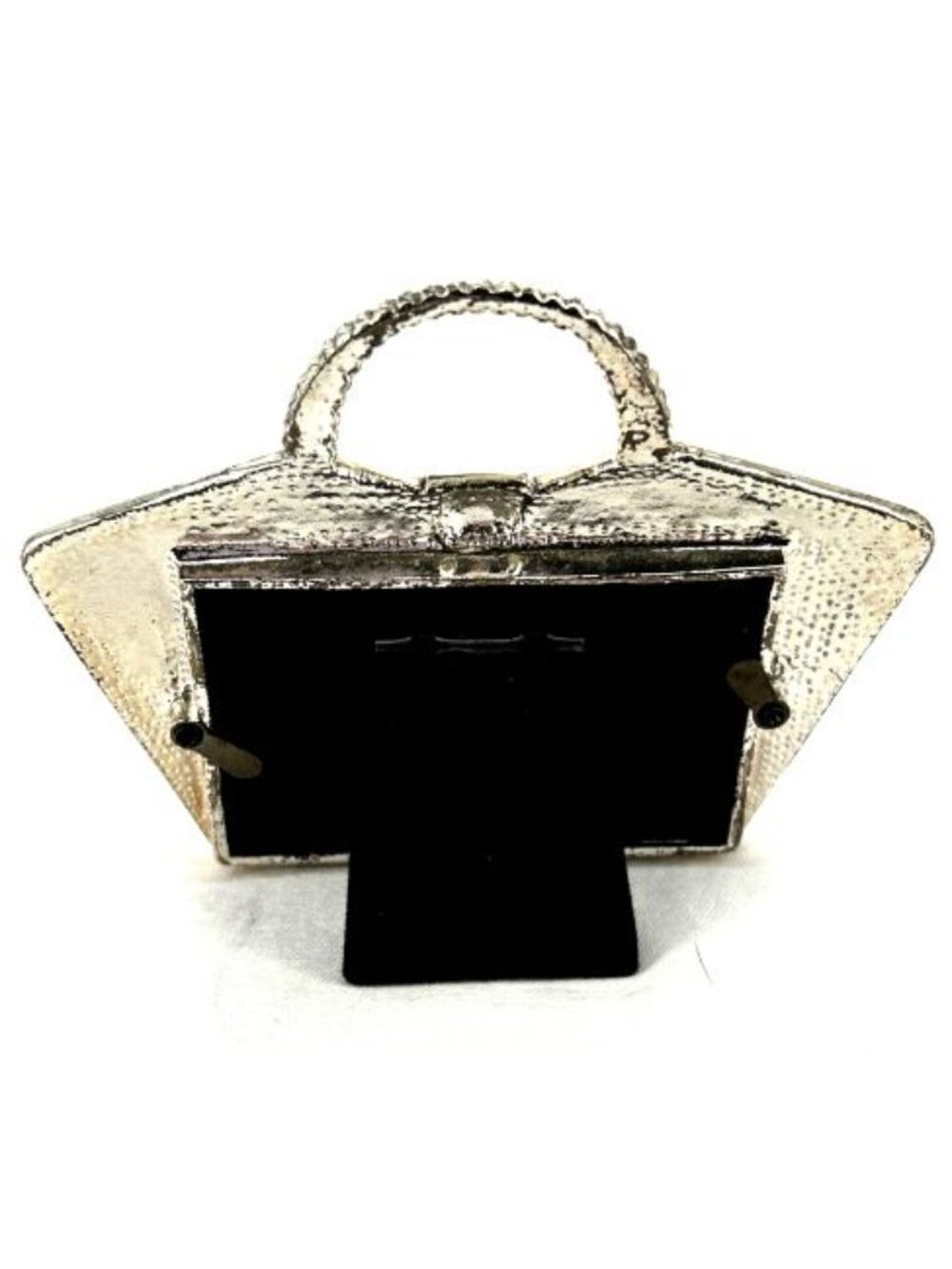 Photo Frame Green Enamel Handbag Purse Shape 2 x 3" Tabletop - Picture 4 of 10